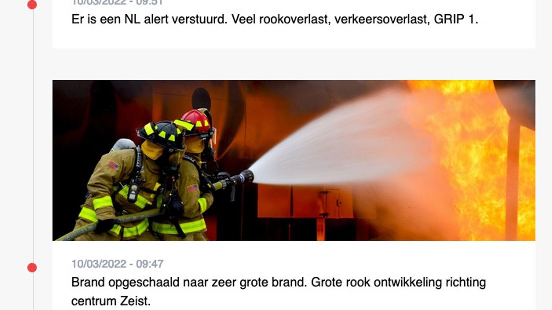 Vals Alarm Bij De Veiligheidsregio Nl Alert Voor Brand In Zeist Blijkt