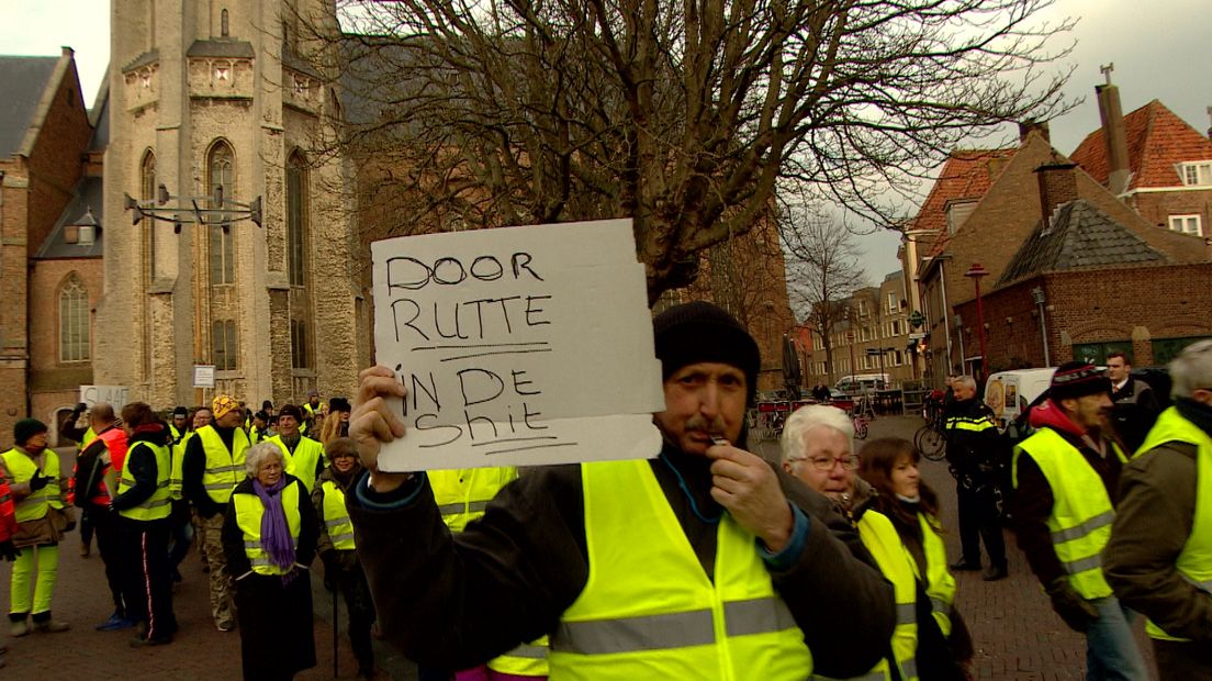 Gele hesjes-protest in Middelburg