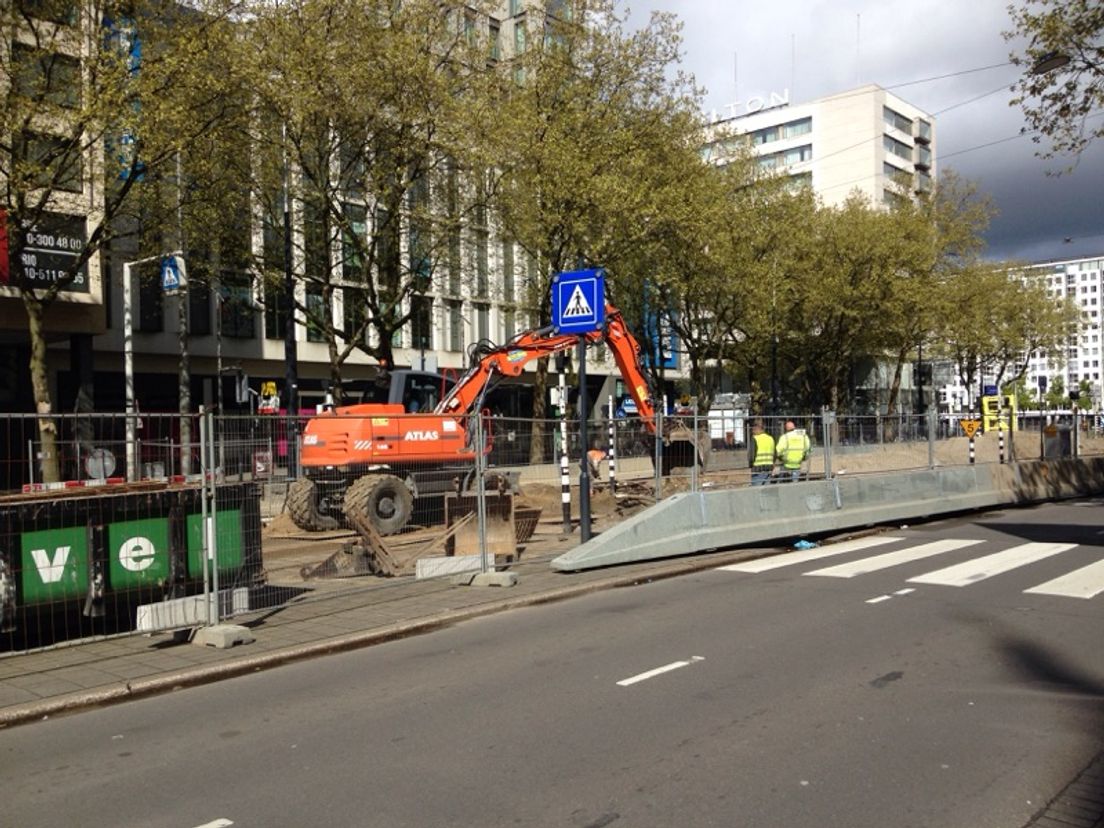 Werkzaamheden op de Coolsingel