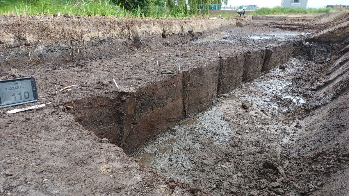 Botten, deel van een mantelspeld en potscherven gevonden bij Poortvliet