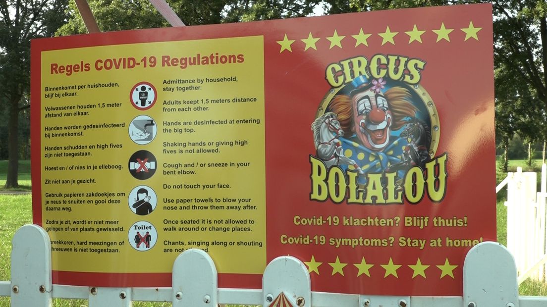 Het circus moest ook coronamaatregelen nemen.