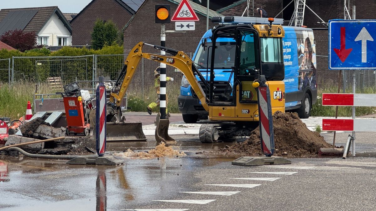 Deel Rijksweg Swalmen afgesloten vanwege gaslek