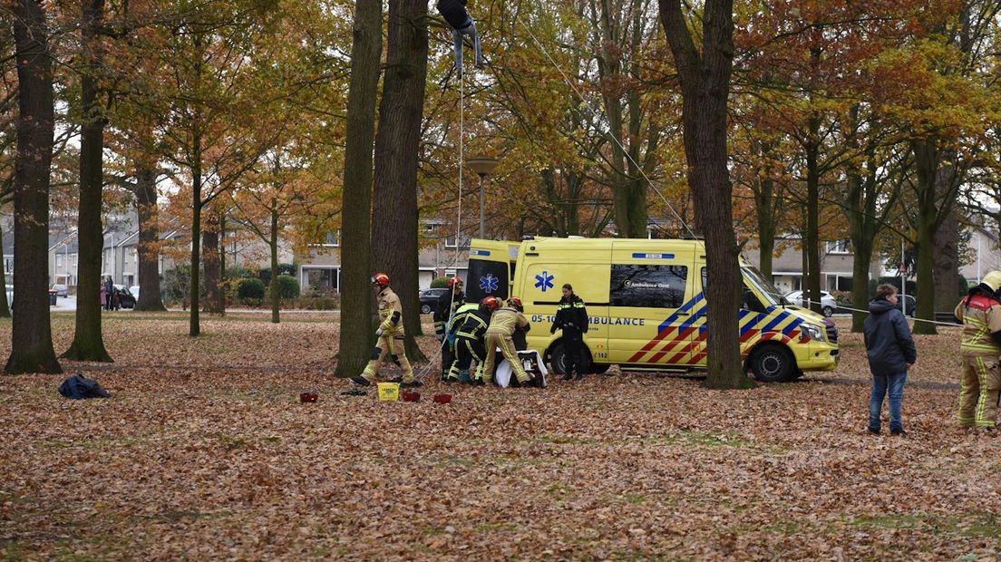 Man gewond na val uit boom in Almelo