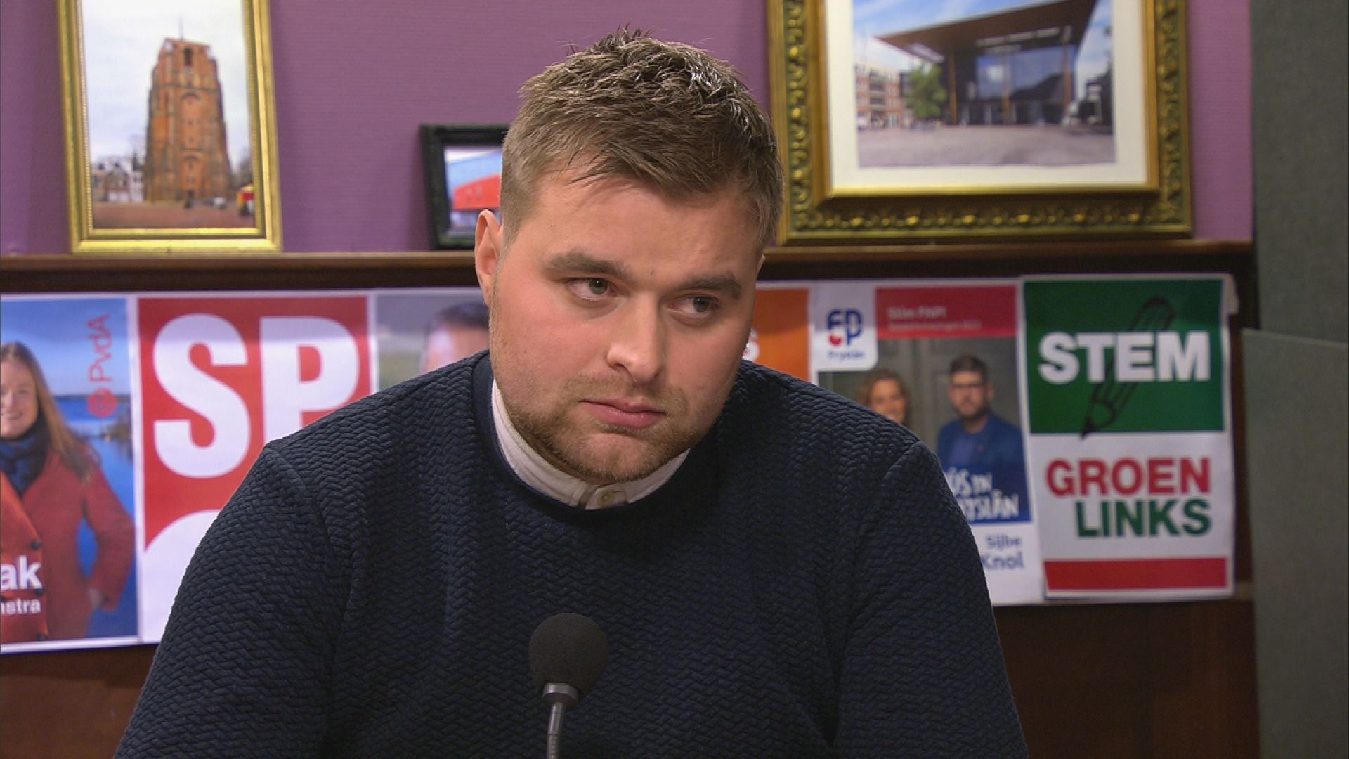 Abel Kooistra in het verkiezingsdebat van Omrop Fryslân