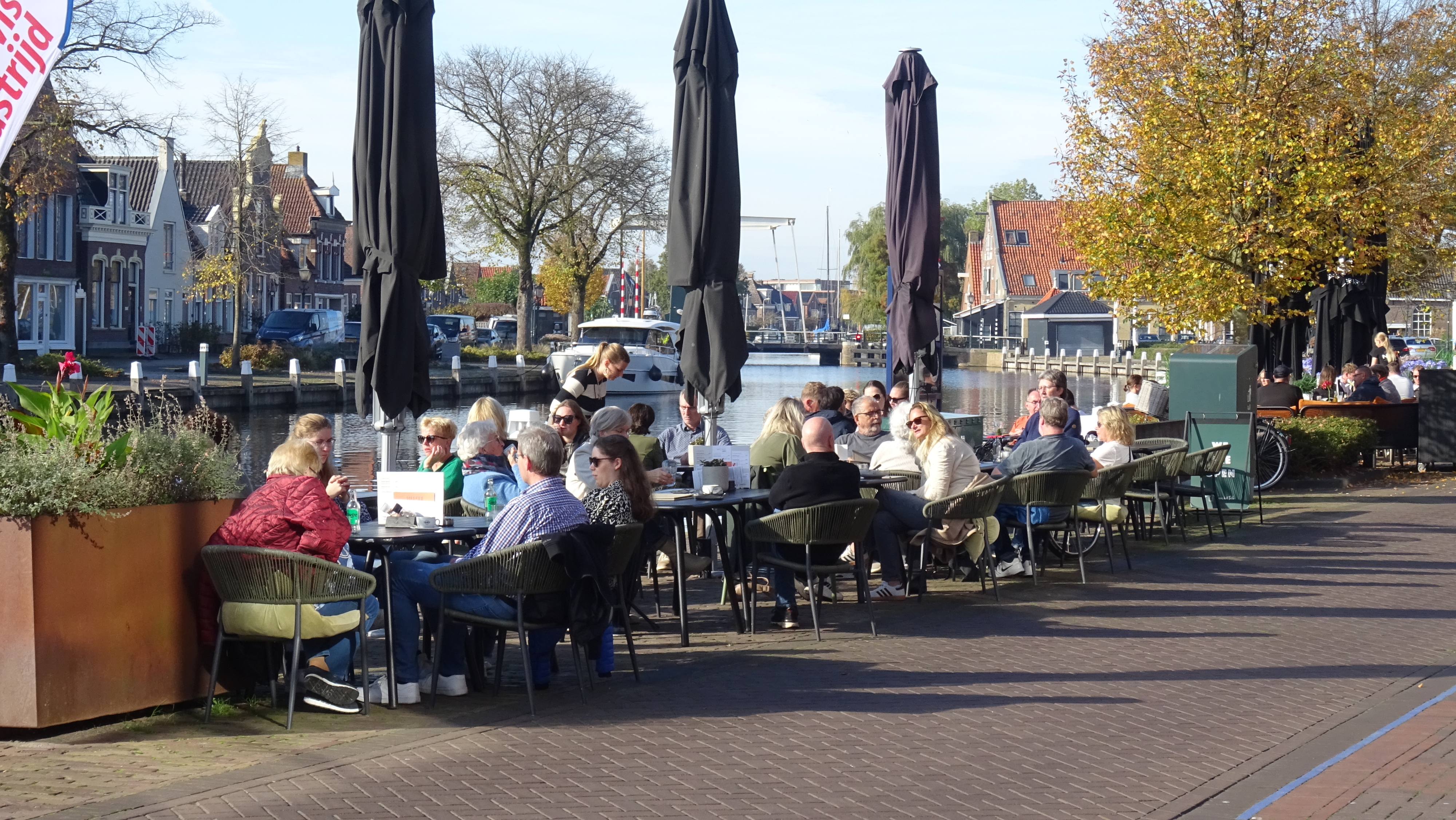 Terrasweer in het laatste weekend van oktober