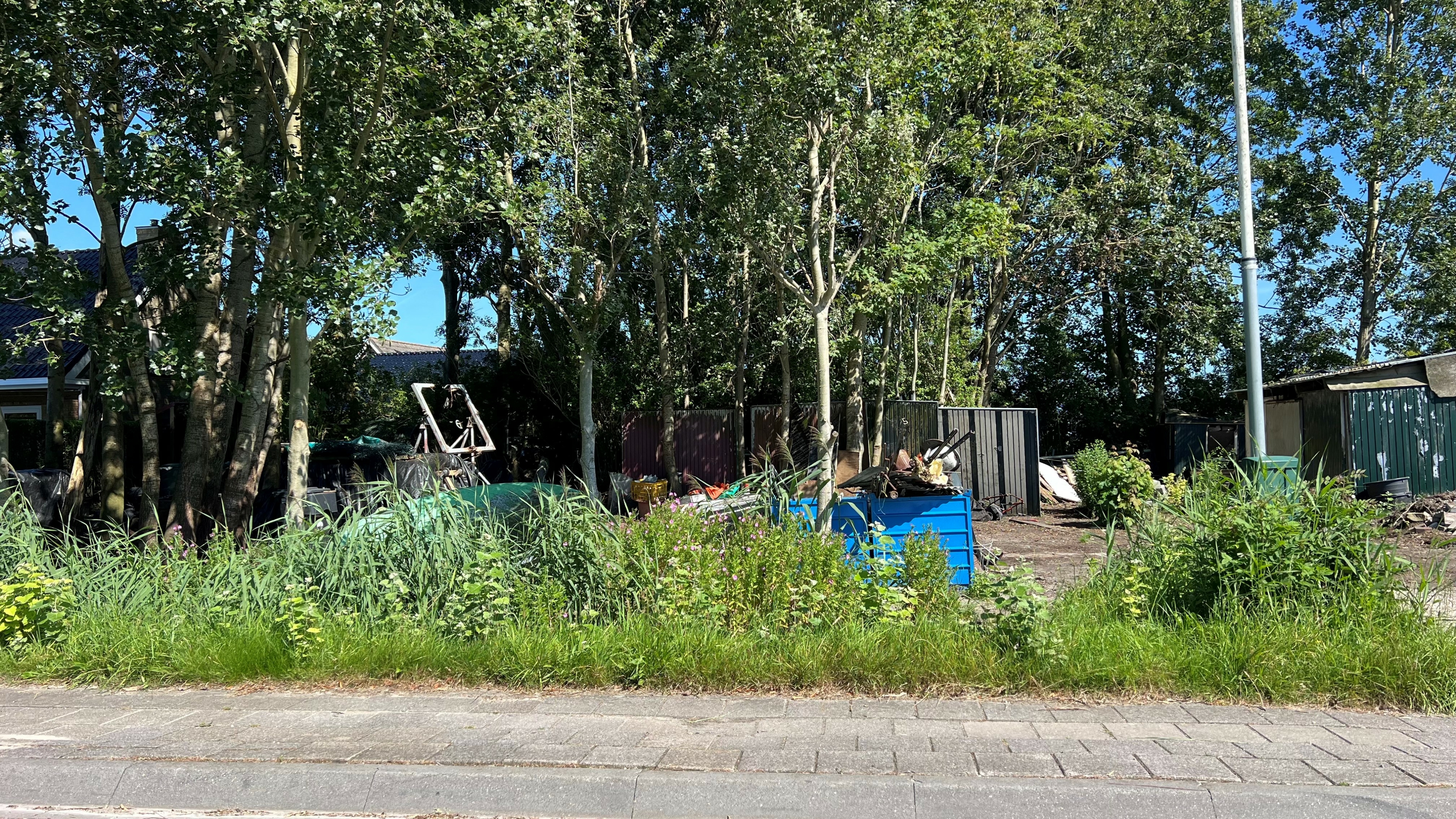 De plek in Dronryp waar de botten zijn aangetroffen
