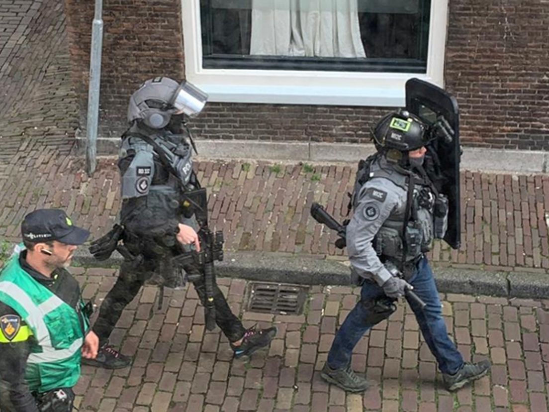 Veel politie op de been in Schiedam