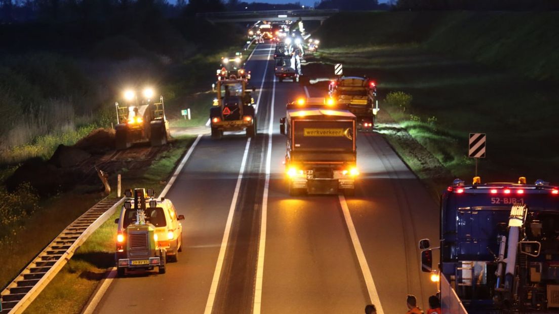 Werkzaamheden aan afgesloten N50
