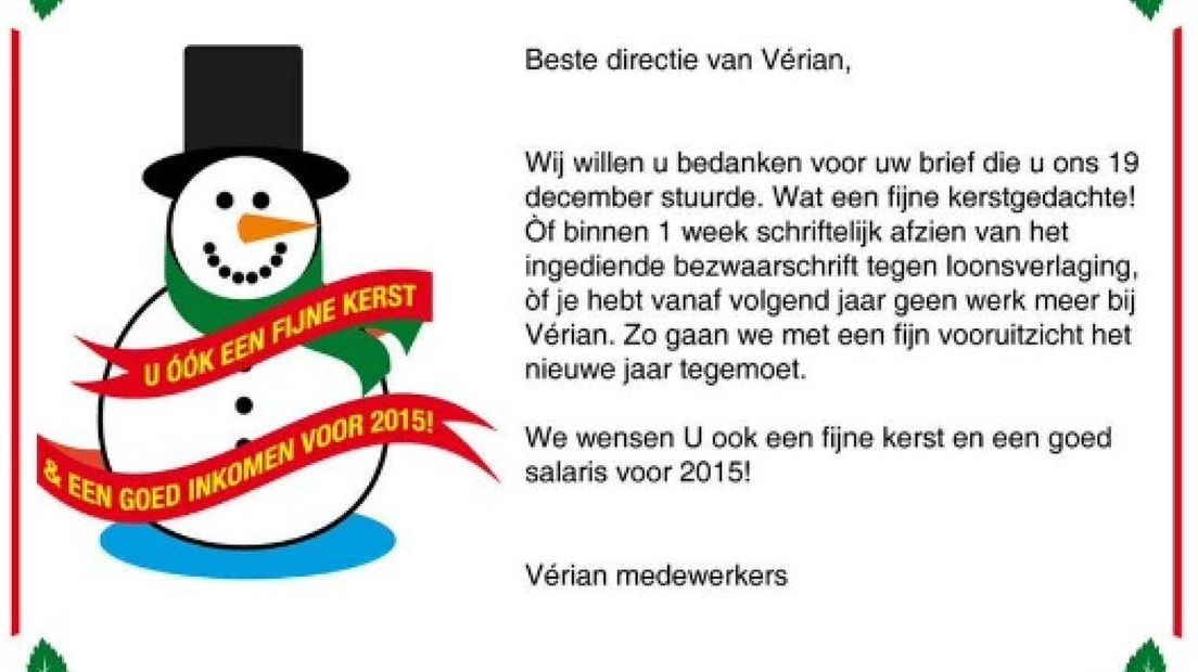 Cynische kerstwens thuishulpen Verian