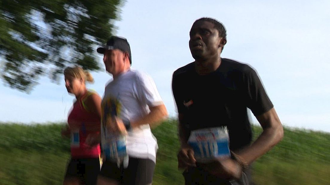 Een van de loper onderweg