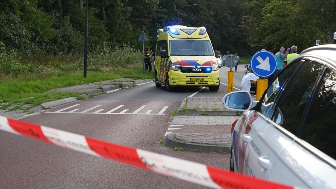 Ambulance en politie ter plaatse