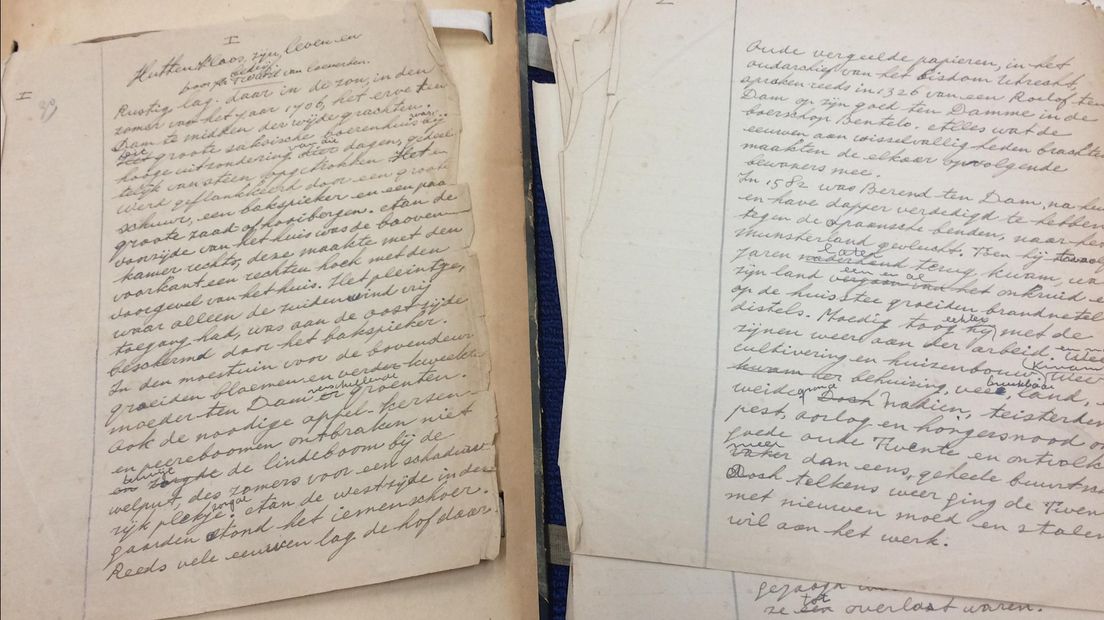 Het handgeschreven manuscript van Huttenklaas