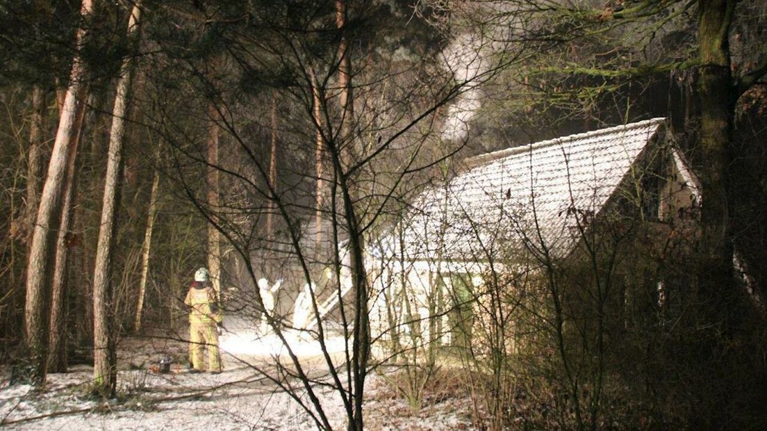 Brand in schoorsteen vakantiehuisje