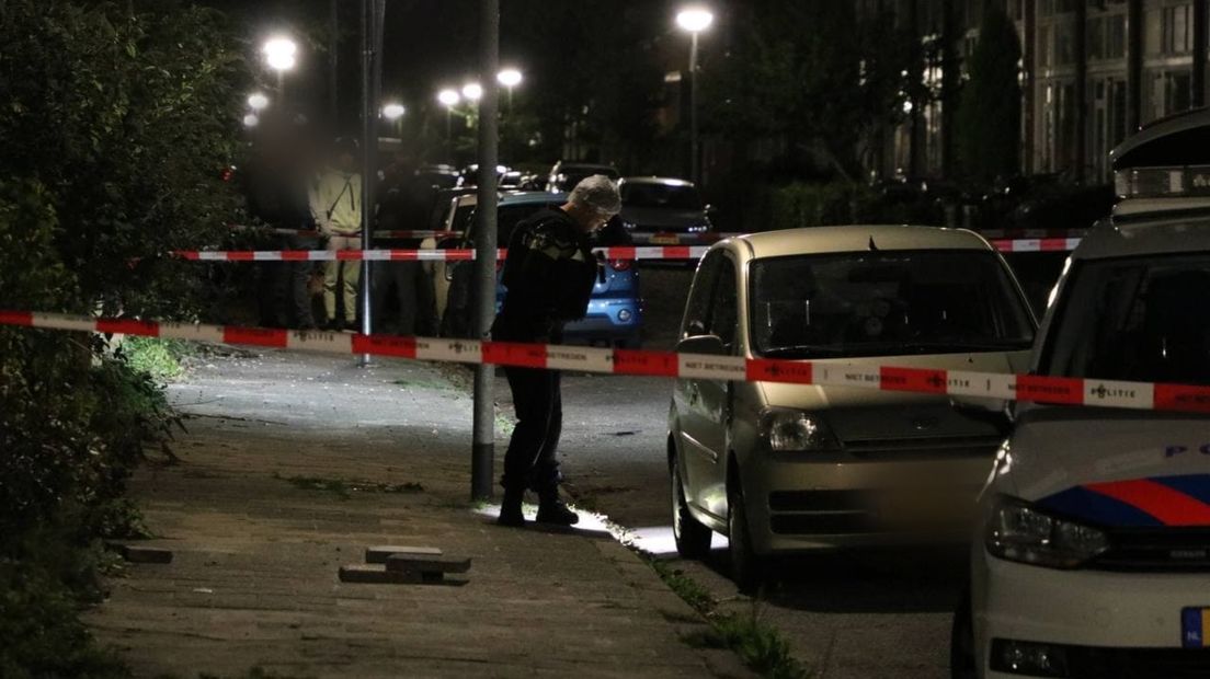 De politie doet onderzoek naar de schietpartij in Selwerd