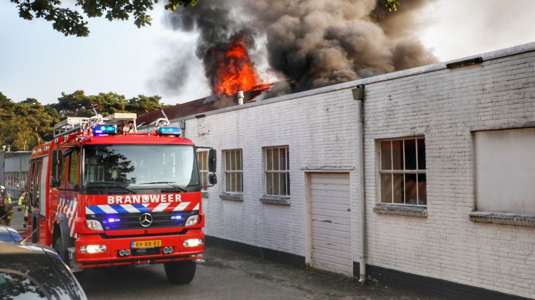 De brandweer is massaal uitgerukt.