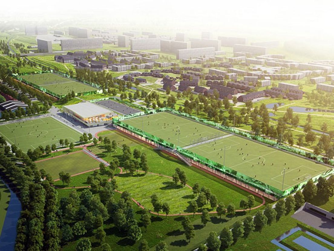 Een impressie van het sportpark