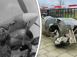 VIDEO: Deze restanten van neergehaald jachtvliegtuig uit WOII lagen nog in de Alblasserdamse grond