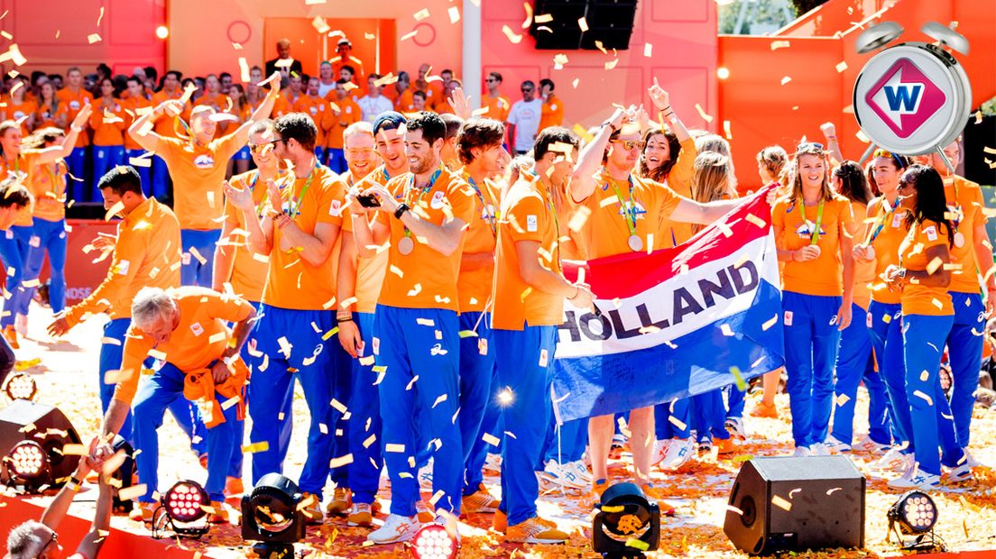 De huldiging van TeamNL in Amsterdam. Woensdag worden de medaillewinnaars gehuldigd in Den Haag