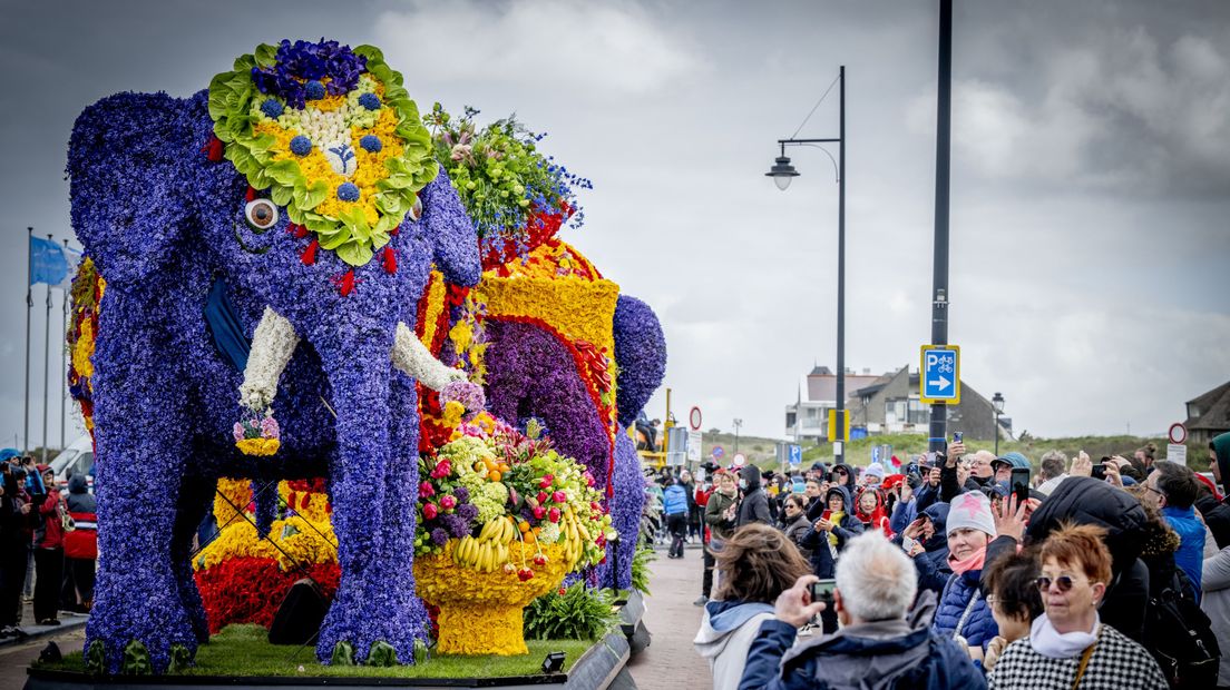 De mooiste wagen is dit jaar 'Olifantenfestival' van corsogroep KAVB Hillegom-Haarlem