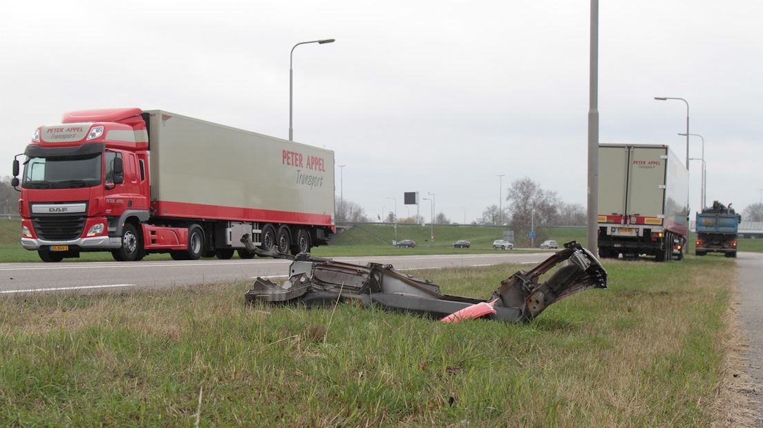 Botsing bij afrit A28 Zwolle