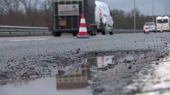 Foto: Deel van A50 vanaf nu dicht door vorstschade