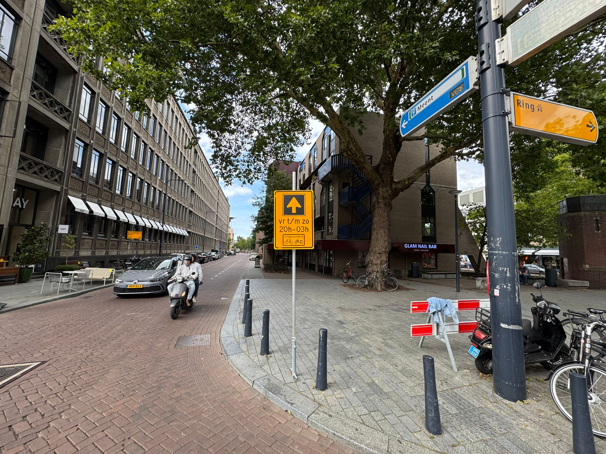 In het weekend blijft een deel van de Meent afgesloten.