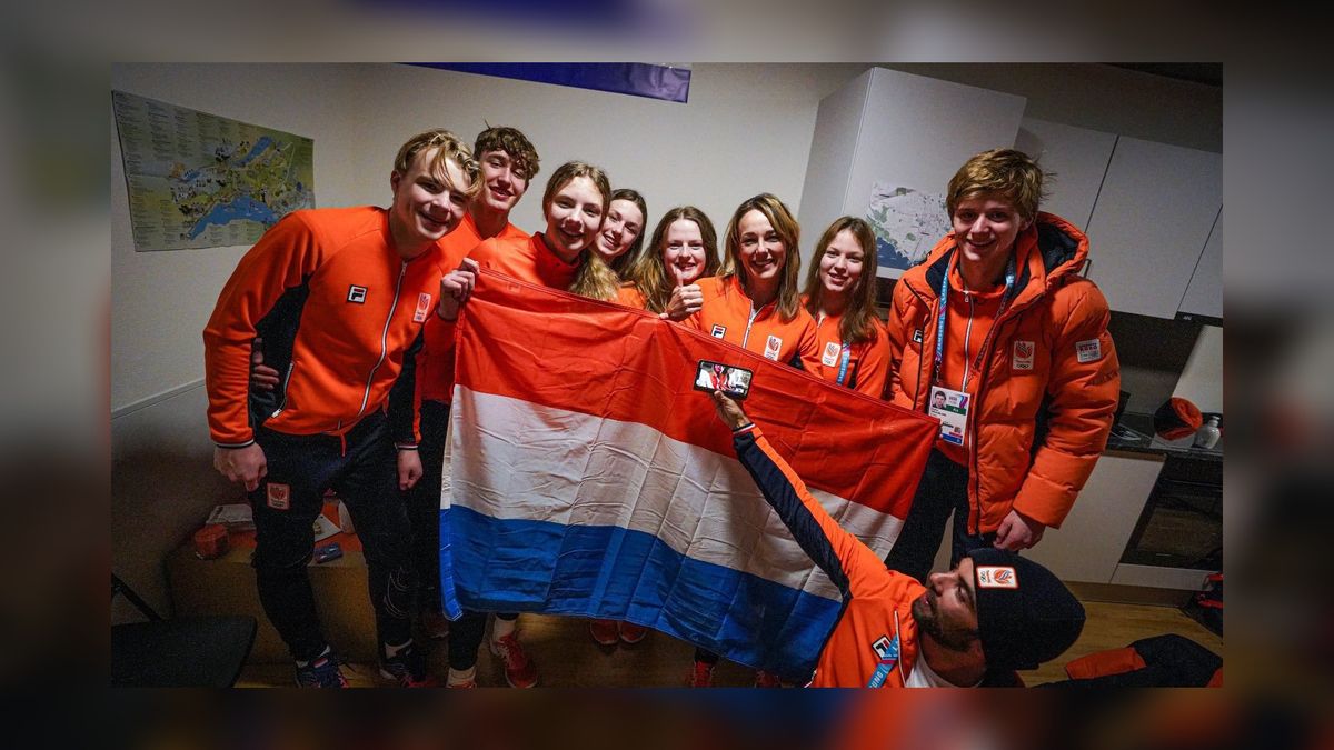Myrthe de Boer uit Scharsterbrug draagt vlag op Jeugd Olympische Spelen