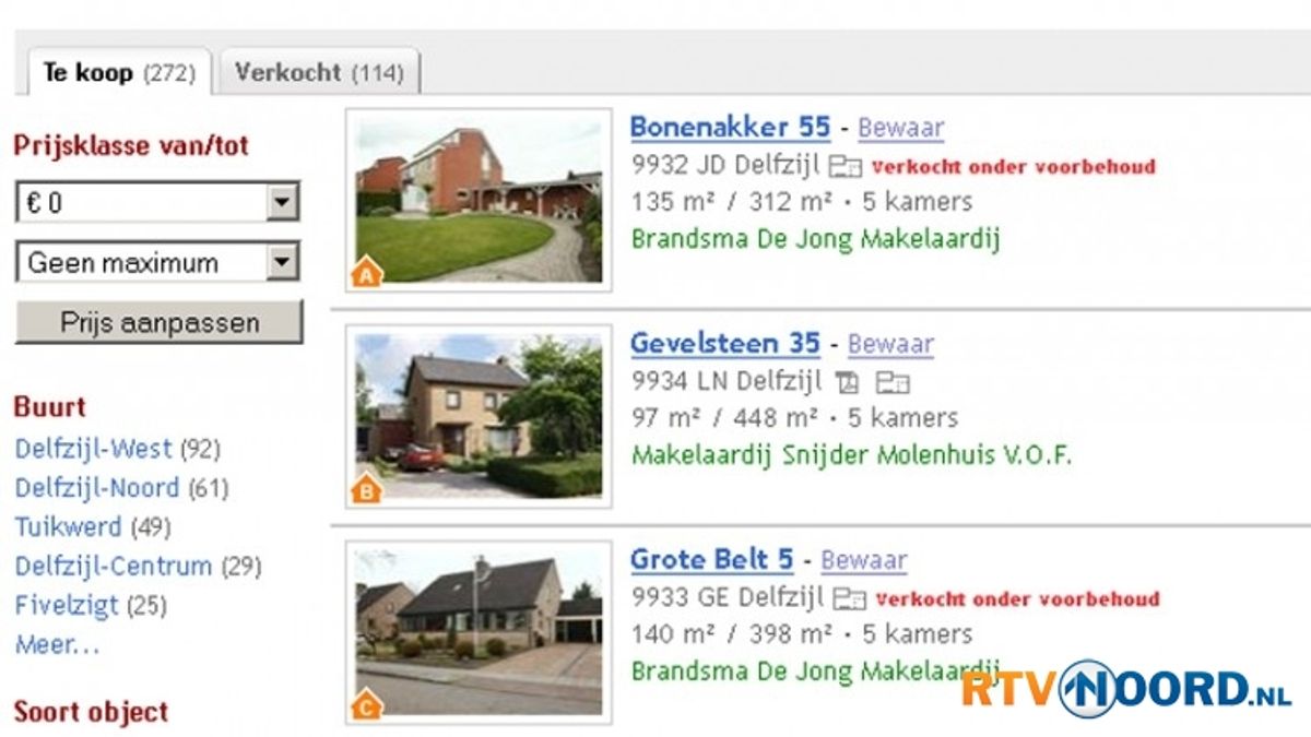 Woningmarkt Delfzijl nauwelijks beter na belastingverlaging
