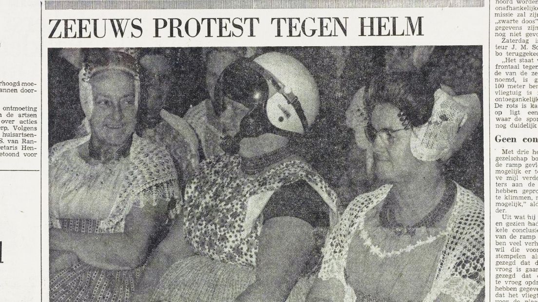 Zeeuws protest tegen het verplicht dragen van een helm voor brommerrijders