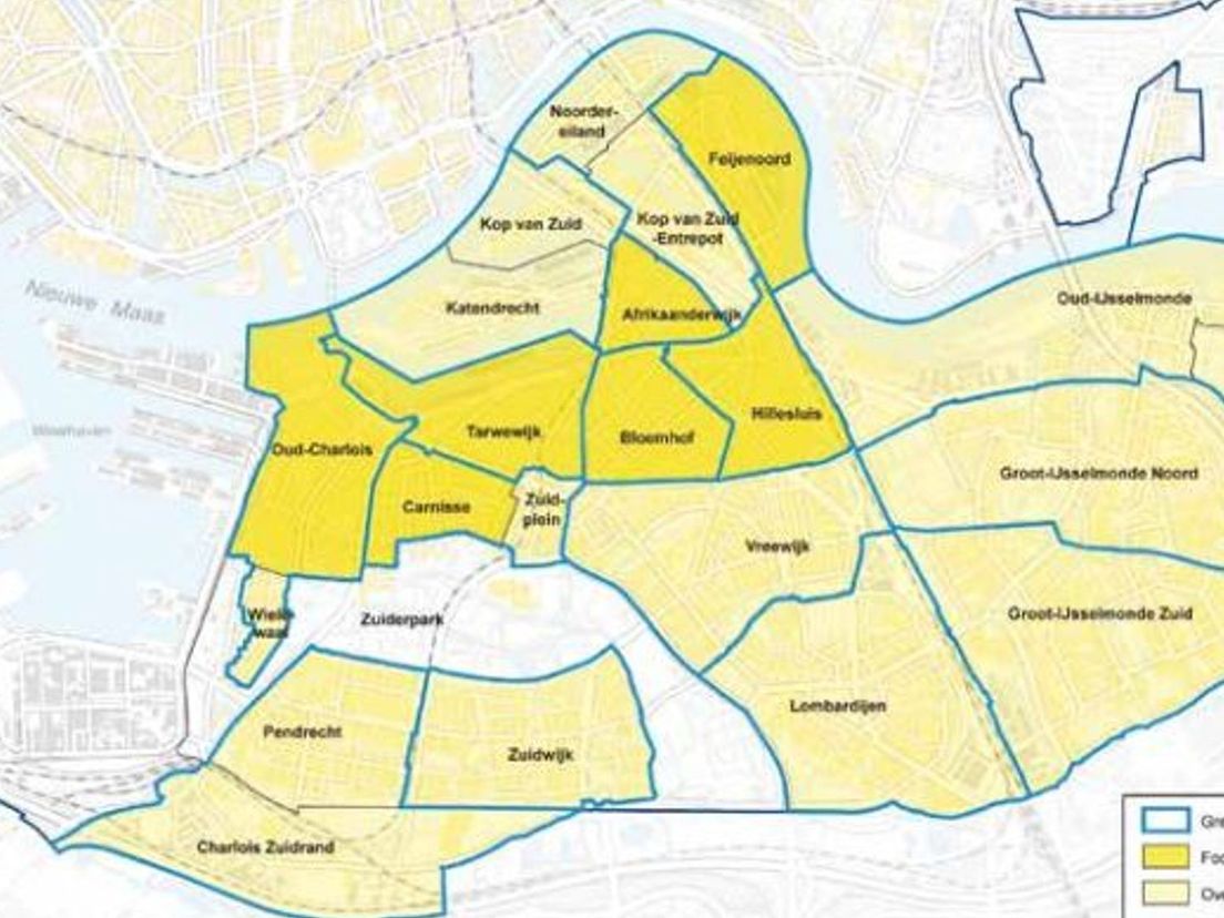 Focuswijken van het Nationaal Programma Rotterdam Zuid