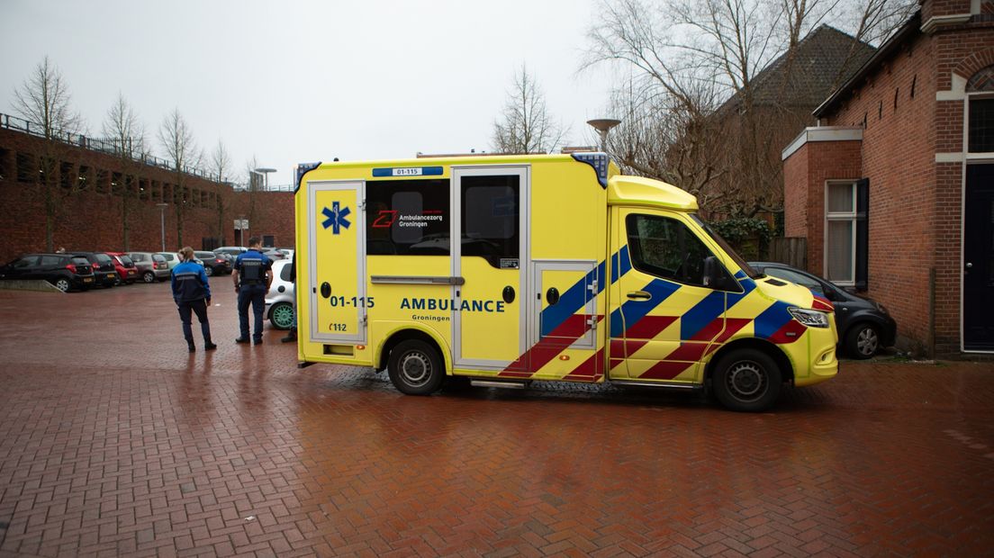 De ambulance ter plaatse