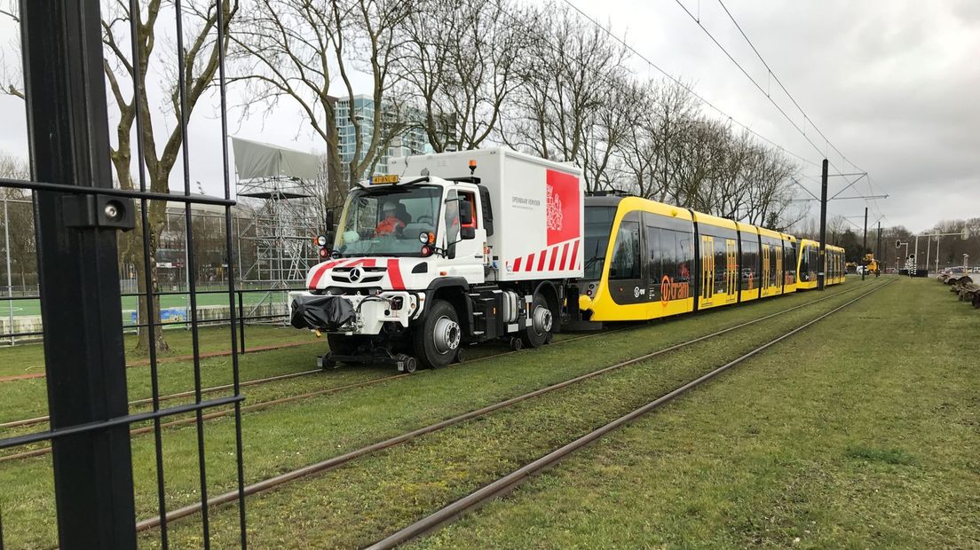 Tramstellen werden vanmorgen weggesleept.