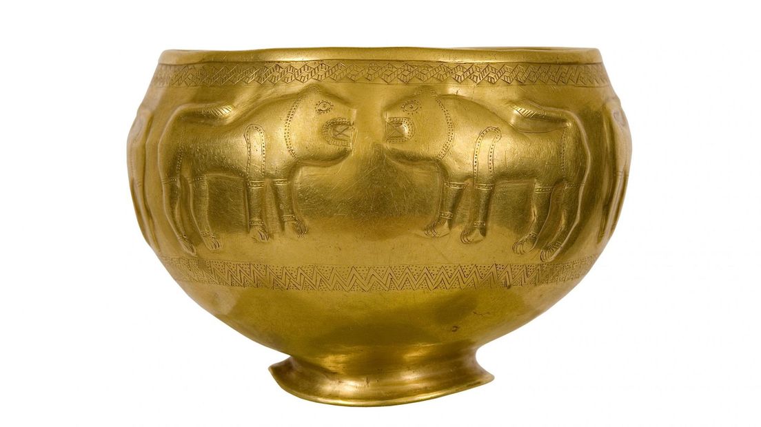 Gouden kom afkomstig uit een graf in Armenië (1800-1600 v.Chr.) (Rechten: Drents Museum)