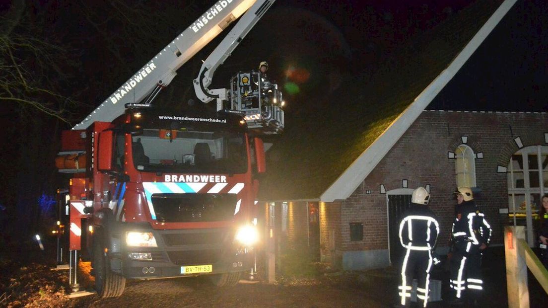 Brand in oude boerderij Enschede
