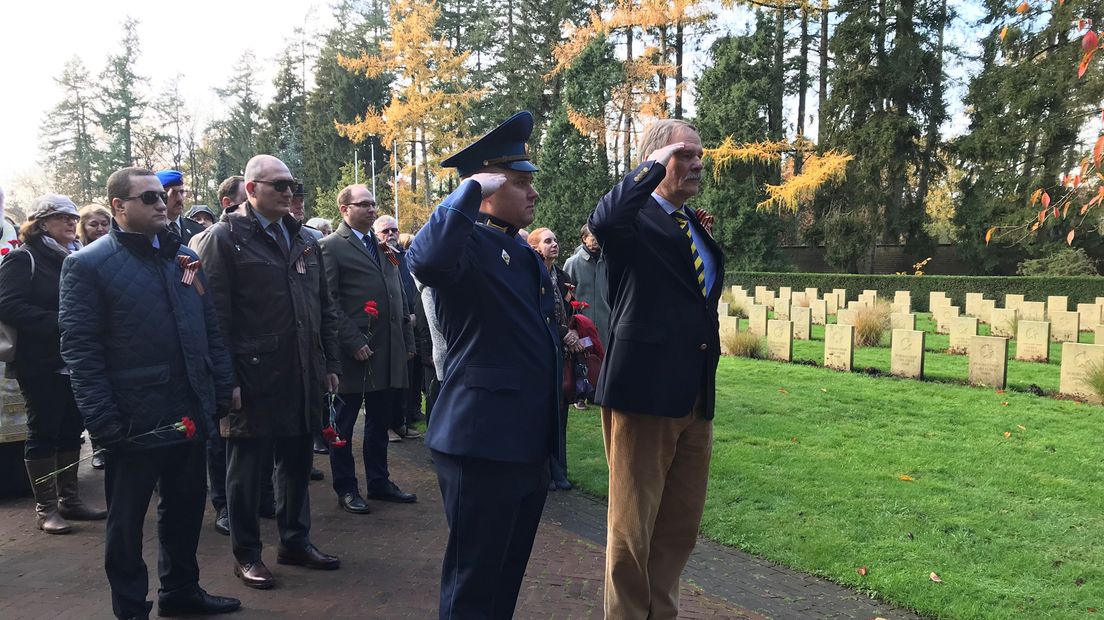 Tijdens de ceremonie.