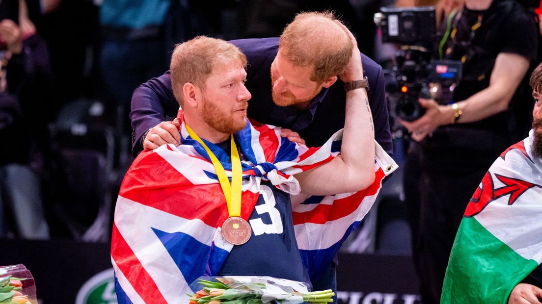 Prins Harry met deelnemer Invictus Games