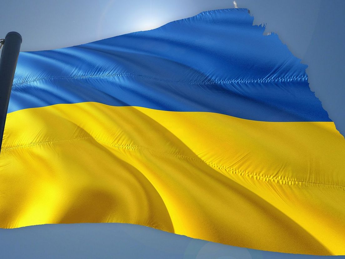 De Oekraïense vlag