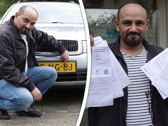 Door een schroefje in een kenteken krijgt Abdullah al twee jaar onterecht tientallen parkeerboetes