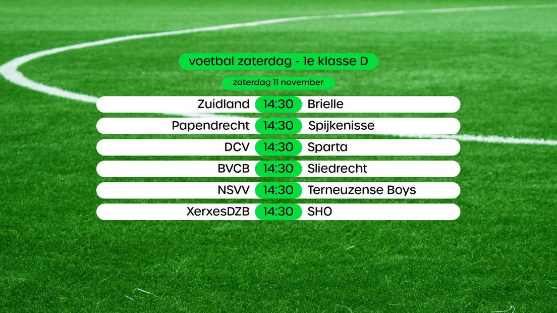Programma 1e klasse D, swipe voor stand