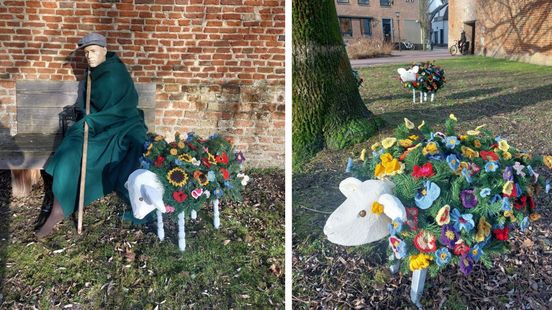 Gehaakte schapen fleuren Harderwijk op