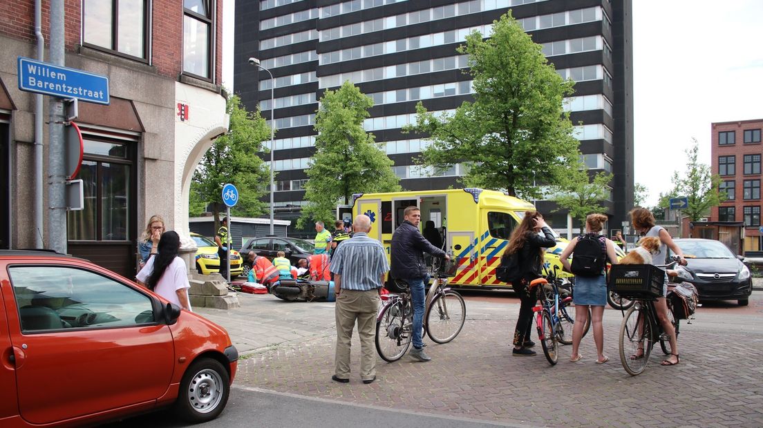 Hulpdiensten op de plek van het ongeval op 25 mei 2018