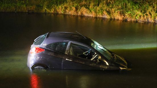 Auto rijdt over gras en eindigt in het water Home