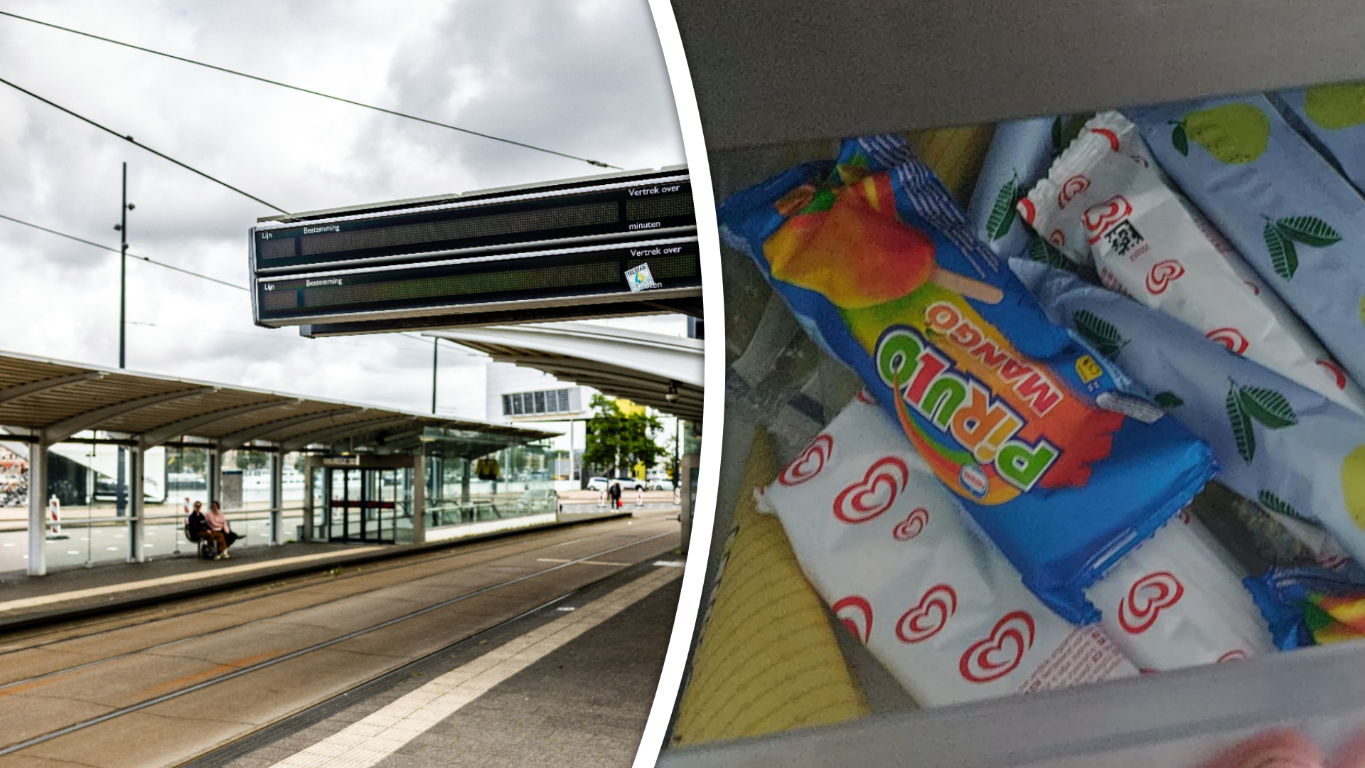 Door de stroomstoring rijden er geen trams, en voor mensen met veel ijs in de vriezer betekent de storing ook niet veel goeds.