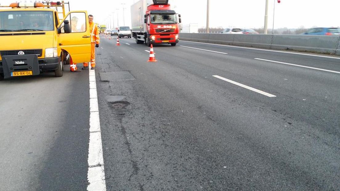 De reparaties op de A1 bij Deventer