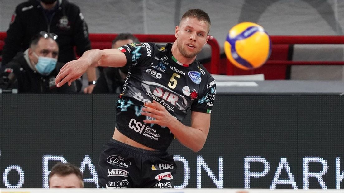 Thijs ter Horst in het shirt van Perugia