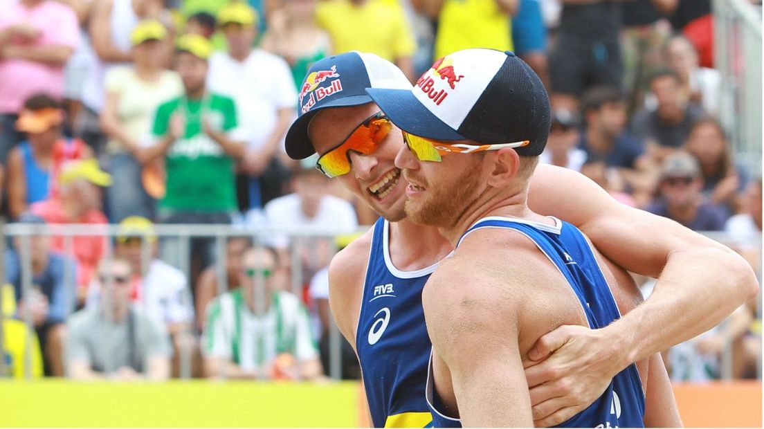 Robert Meeuwsen en Alexander Brouwer bij de Grand Slam in Rio de Janeiro.