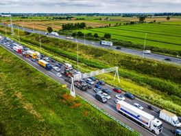 File tijdens de wegwerkzaamheden op de A12, tussen Den Haag en Utrecht