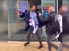 Een student met een Israëlische vlag werd achternagezeten door demonstranten
