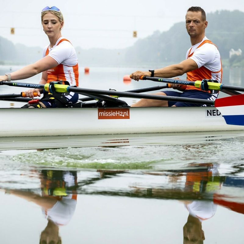 De Koning en Haenen komen drie seconden tekort voor medaille WK roeien Omroep Zeeland