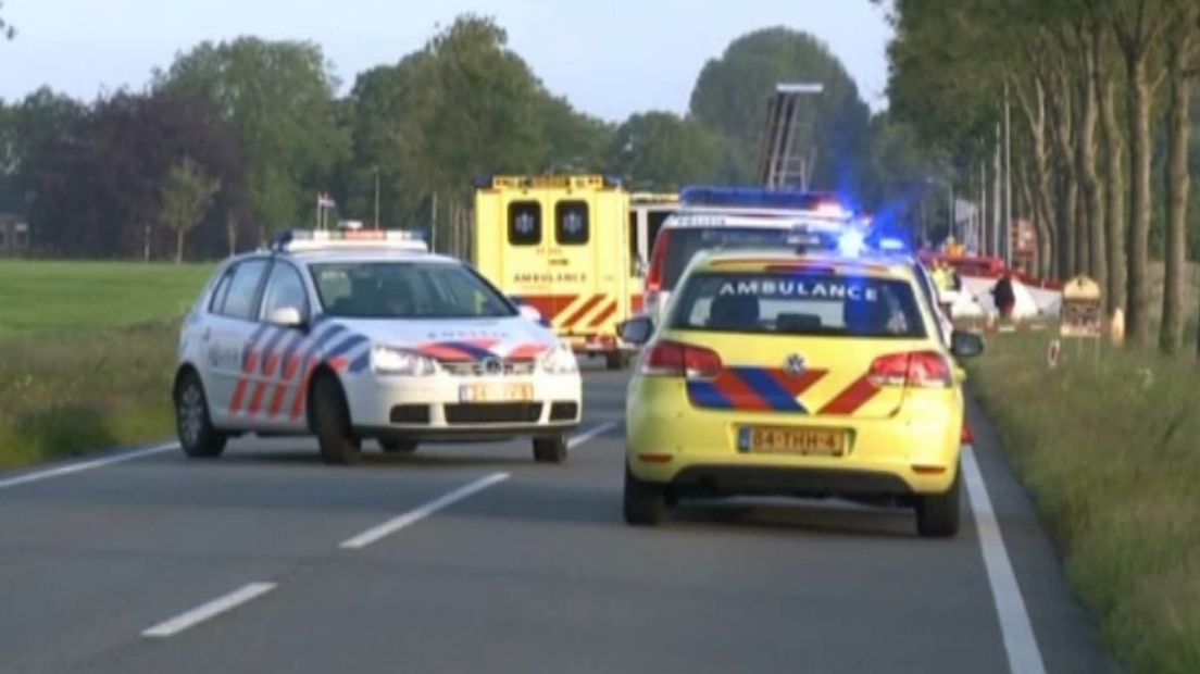 Hulpdiensten op de N361, in jui 2013